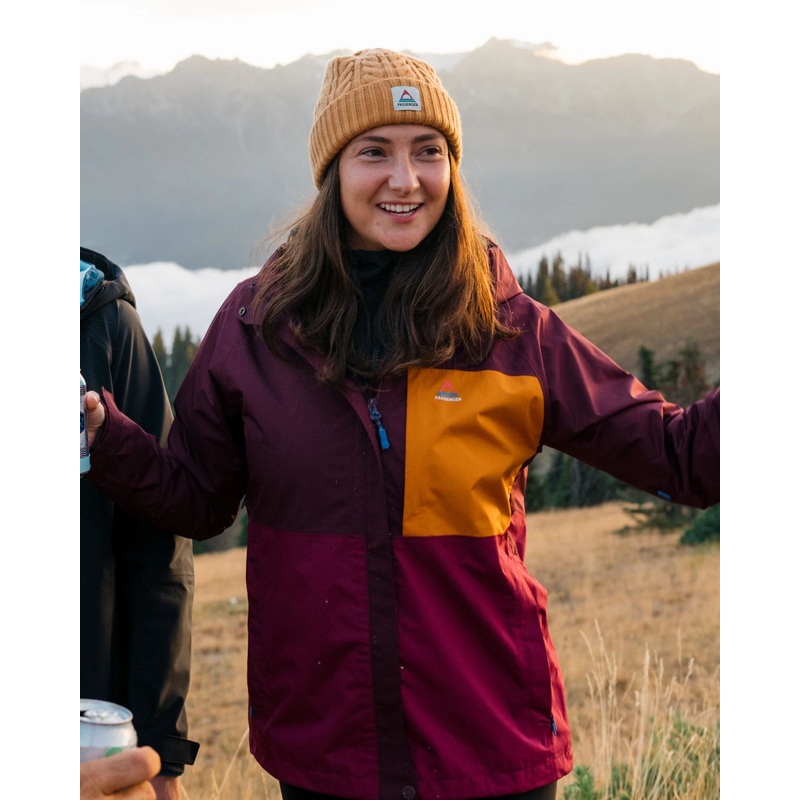 Trailscape Damen Recycelte Wasserdichte Jacke – Feige/Wild Berry