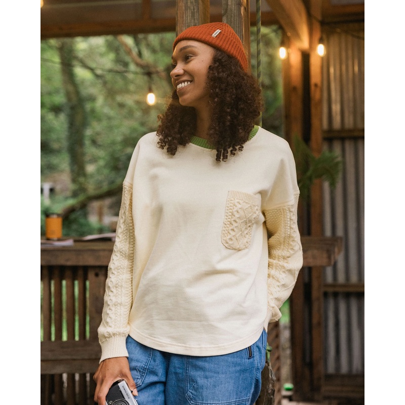 Aerial Langarmshirt Knit Top – Oatmeal