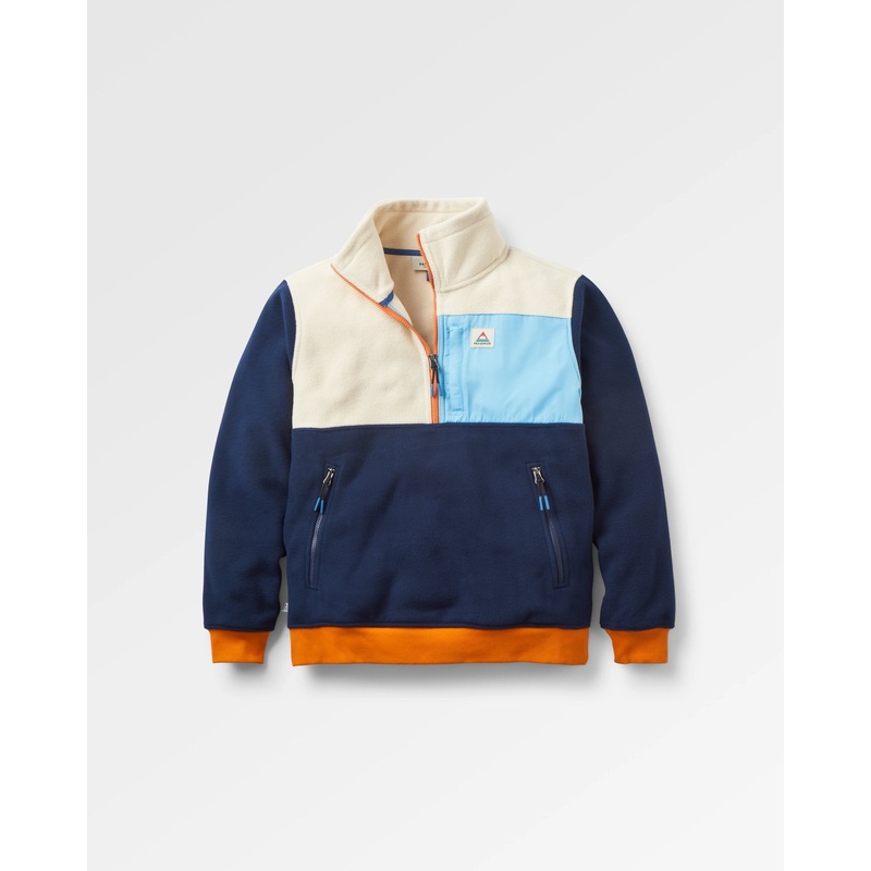 Caspian Recyceltes Polar Fleece mit 1/2 Reiverschluss – Rich Navy