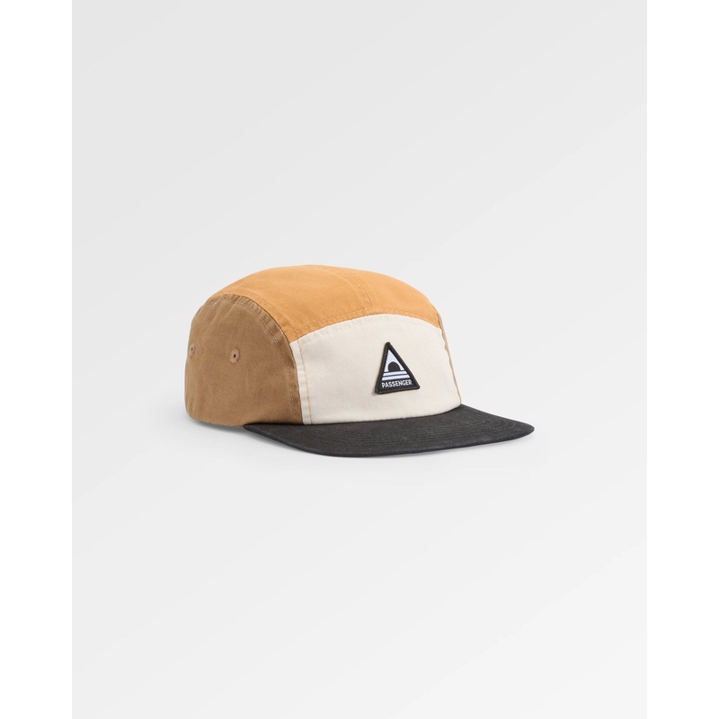 Fixie Recycelte 5-Panel-Kappe – Fichtengelb/Toffee