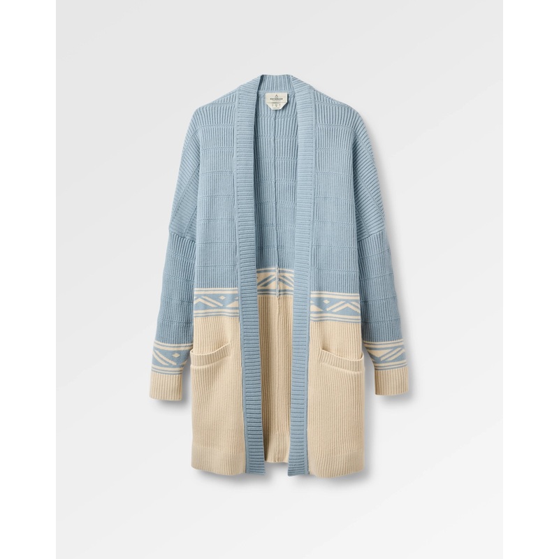 Nurture Bio-Baumwoll Cardigan – Verblasstes Denim