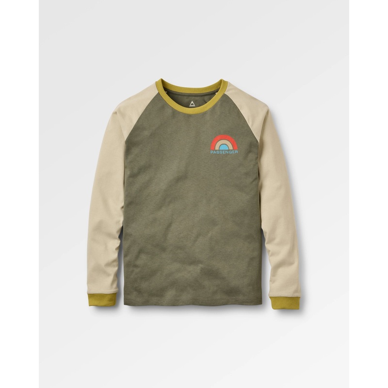 Riser 2.0 Recyceltes Baumwoll Langarmshirt – Staubiges Oliv