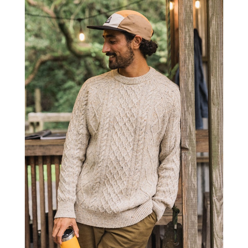 Sandbar Merino Wolle Strickpullover – Hafer