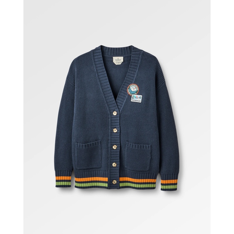 Campus Patch Cardigan – Rich Navy