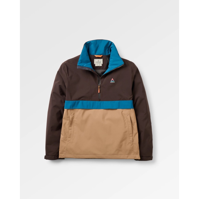 Diablo Recycelter Wasserdichter Anorak – Karamell/Espresso