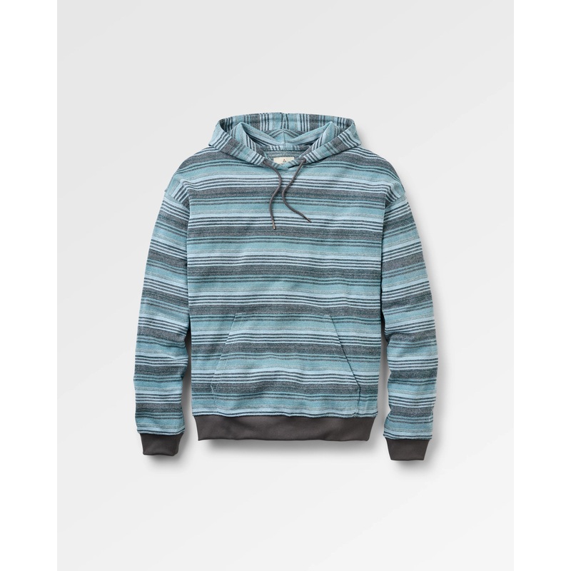 Lagoon Loopback Hoodie – Multi Blau Gestreift