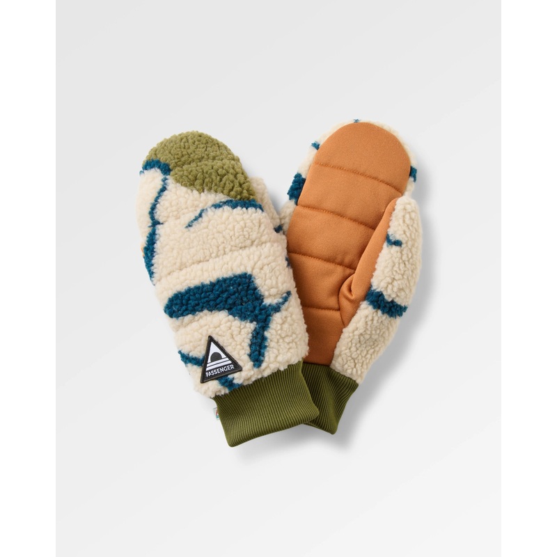 Sherpa Fustlinge – Abstrakte Pfade Kieselgrau