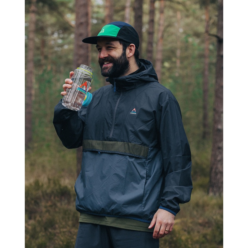 Gusto Recycelter Windshell Anorak – Holzkohle/Sturmgrau