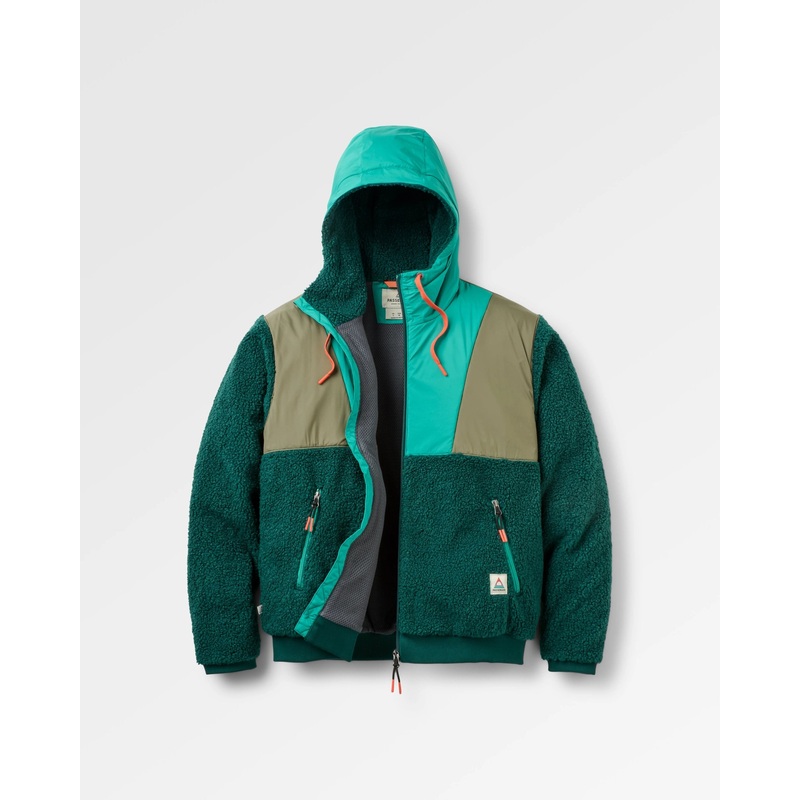 Joy Kapuzen-Sherpa-Fleece mit Reiverschluss – Grnsee/Regenwald