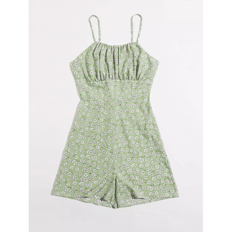 Ditsy Flower Ruched Bust Romper