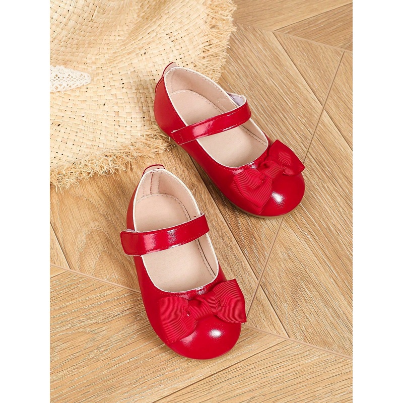 1 Pair Fashionable Bowknot Decorated Girls’ Flats