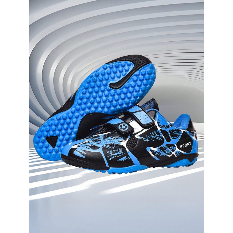 1 Pair Kids Football/Soccer Shoes With PU Anti-Slip Studs