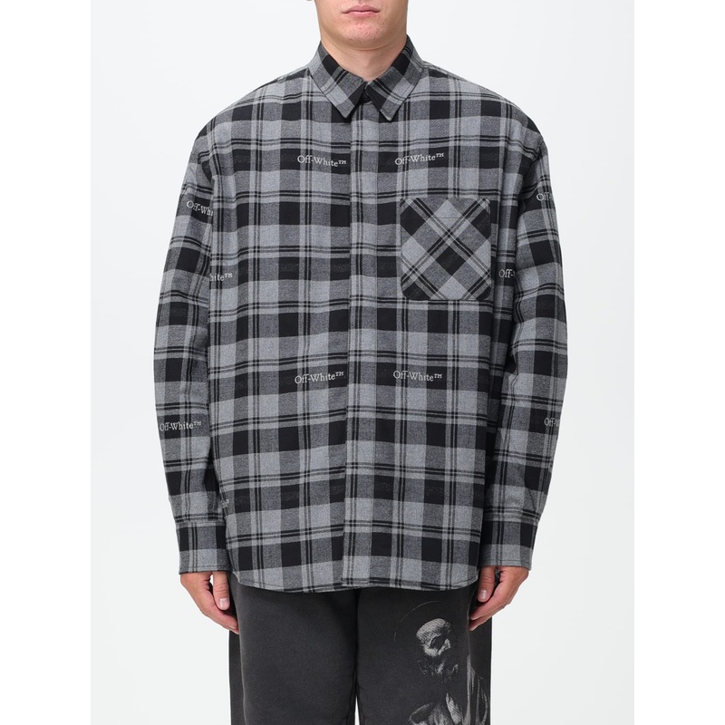 Off-White overshirt in checkered cotton