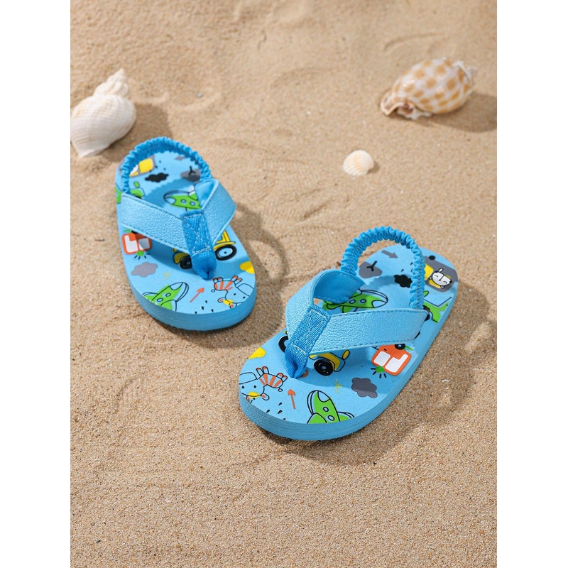 1 Pair Toddler Cartoon Animal EVA Non-Slip Beach Outdoor Slippers