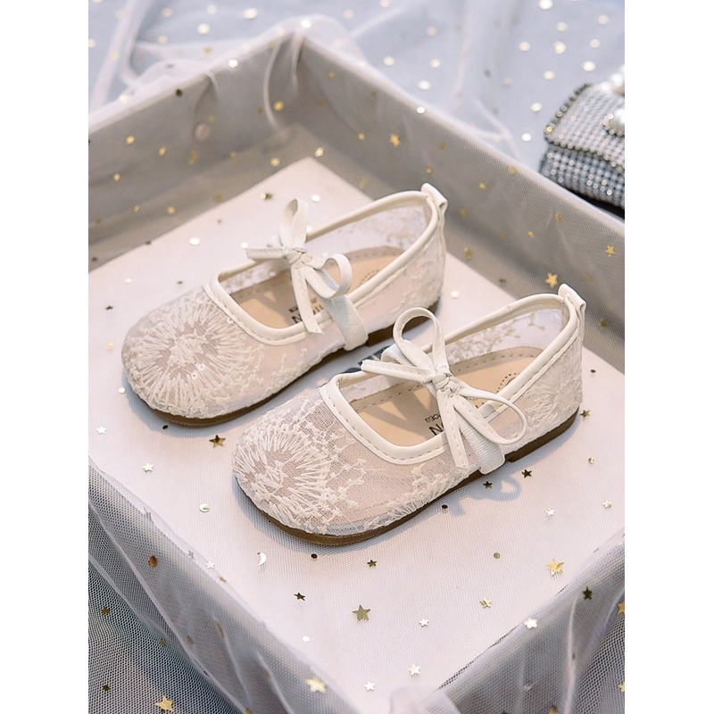 1 Pair Girls Firework Mesh Cutout Soft Sole Flats