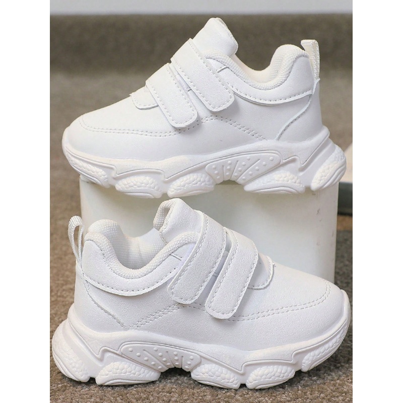 1pair Boys/Girls Fashionable Sports Shoes With Hook-And-Loop