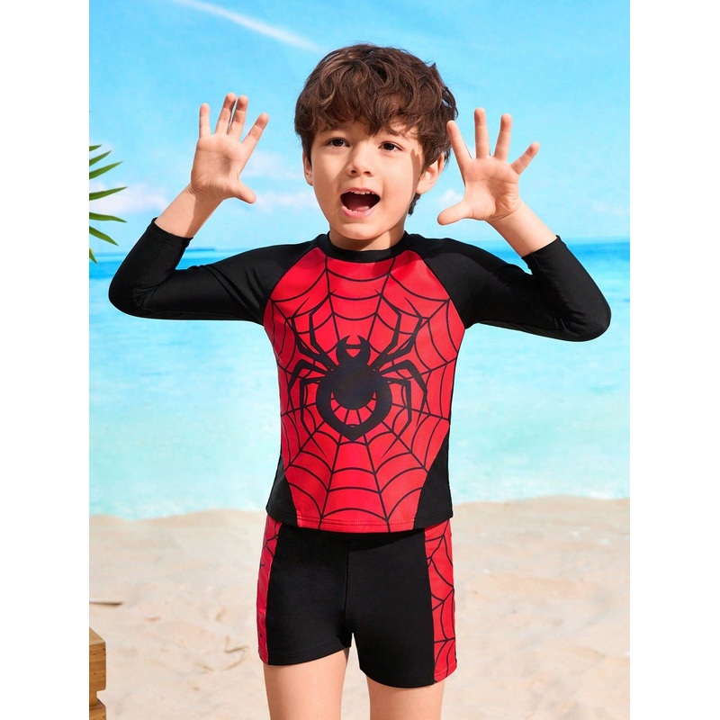 Young Boys’ Printed Separates Set With Random Print Position And Design