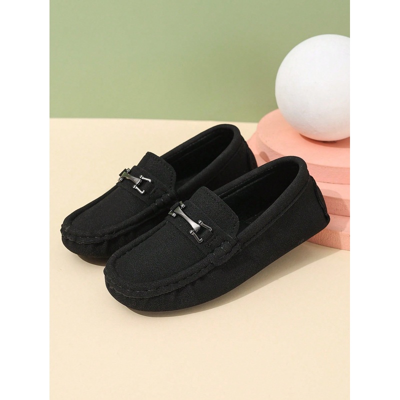 1 Pair Kids Solid Color Soft Comfortable Flat Campus Casual Shoes