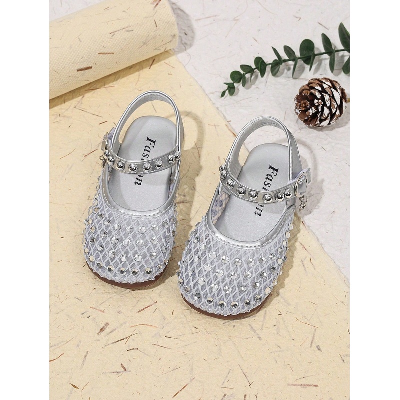 1 Pair Soft Sole Baby Girls Rhinestone Beach Sandals