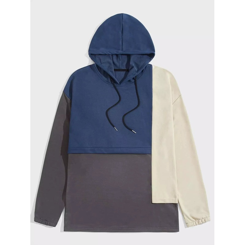 Guys Colorblock Drawstring Hoodie