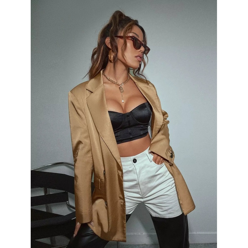 Double Breasted Flap Detail Blazer