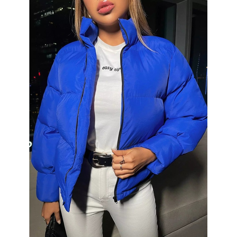 Zip Front Puffer Coat|XS