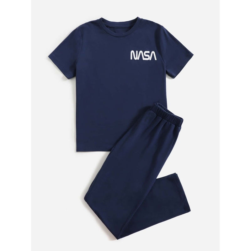 Boys Letter Graphic Pajama Set