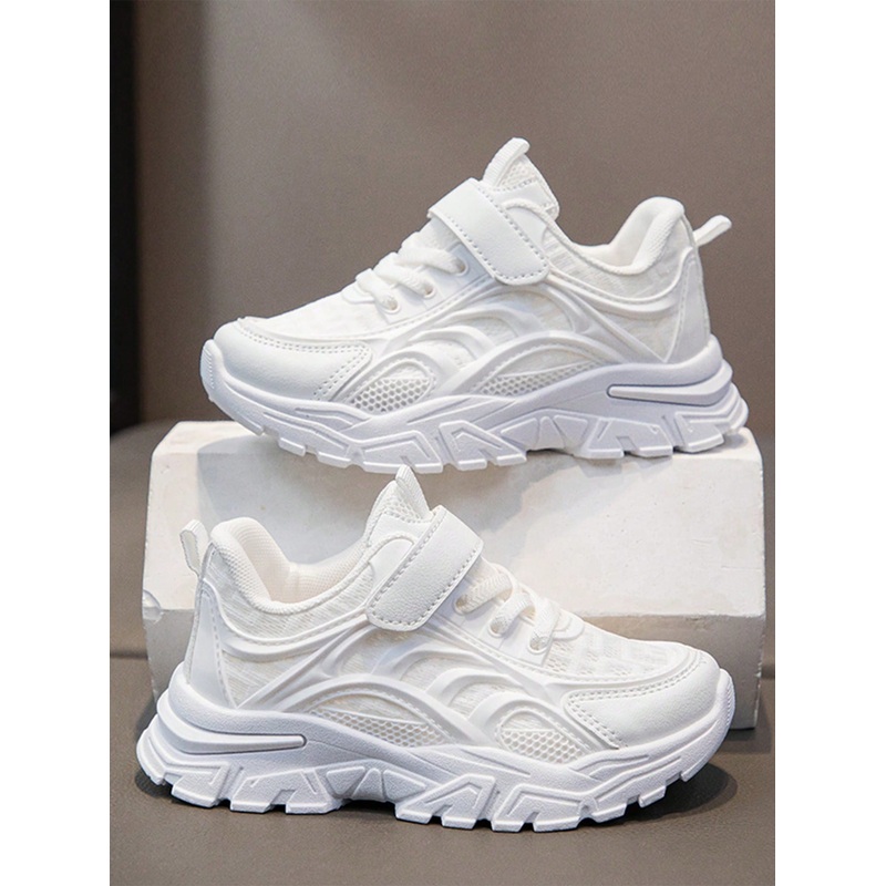 1 Pair Children Casual Fashion Breathable Soft-Sole Comfortable Sports Shoes, Solid Color Comfy Fashion