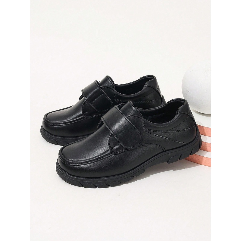 1 Pair Children’s Flat Shoes, Boys’ Black Leather Shoes, Student Performance Shoes, School Shoes
