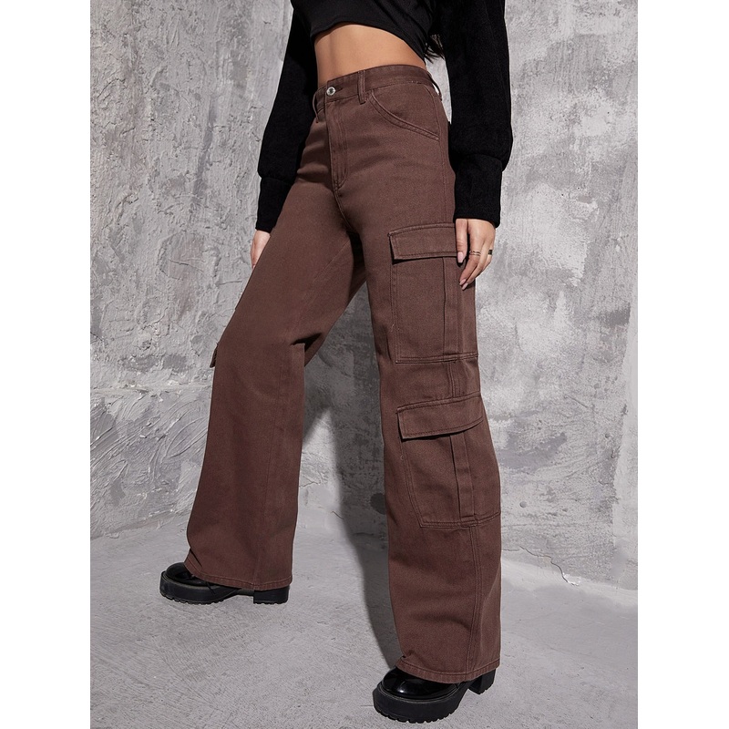 Zipper Fly Flap Pocket Boyfriend Fit Jeans