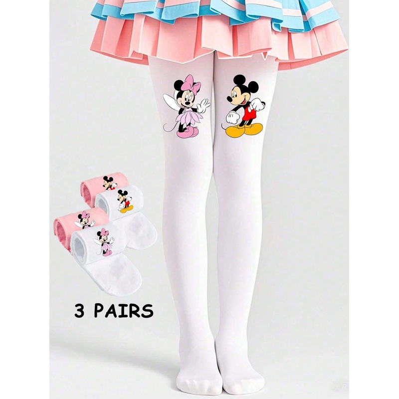 1/3 Pairs   &  Tights For Toddlers Girls, Sheer, Stretchy, Non-Snag, Suitable For Summer