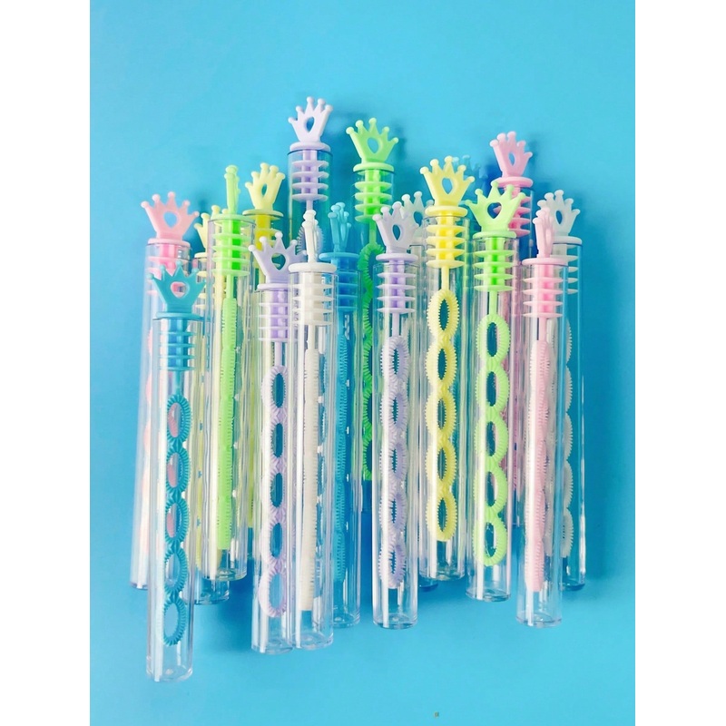 1pack Crown Shaped Bubble Wand With Empty Bottles & Tubes, Perfect For Wedding, Festival, And Party Decorations,