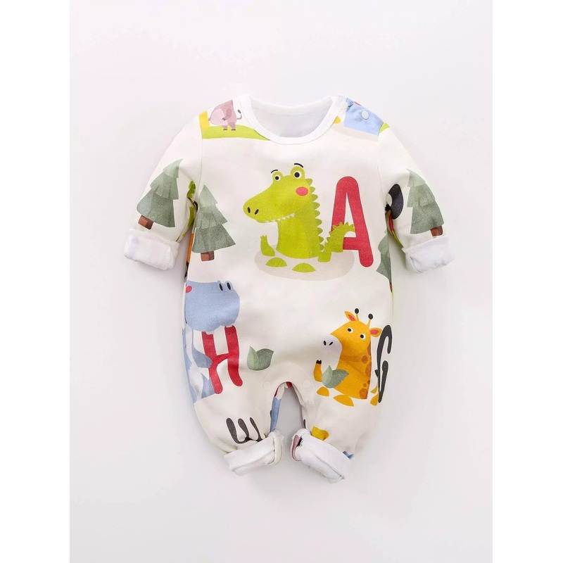 Baby Boy Cartoon Graphic Jumpsuit
