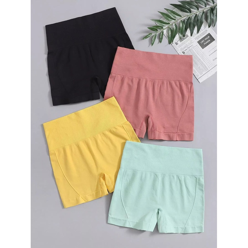 4 Pack Seamless Wideband Waist Sports Shorts