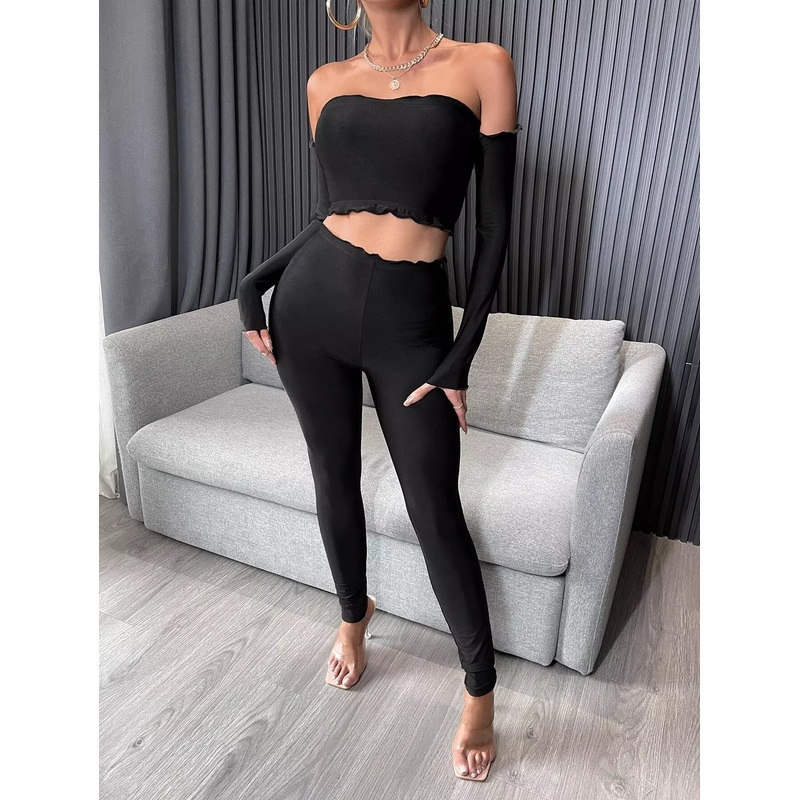 Off Shoulder Skinny Top & Leggings