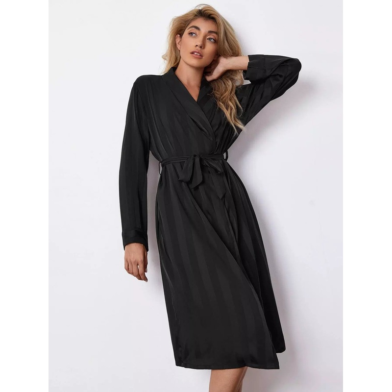 Solid Robe Without Belt|XL