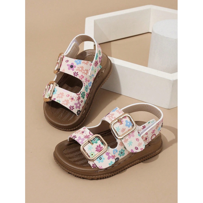 1 Pair Girls Hollow Cute Flat Sandals