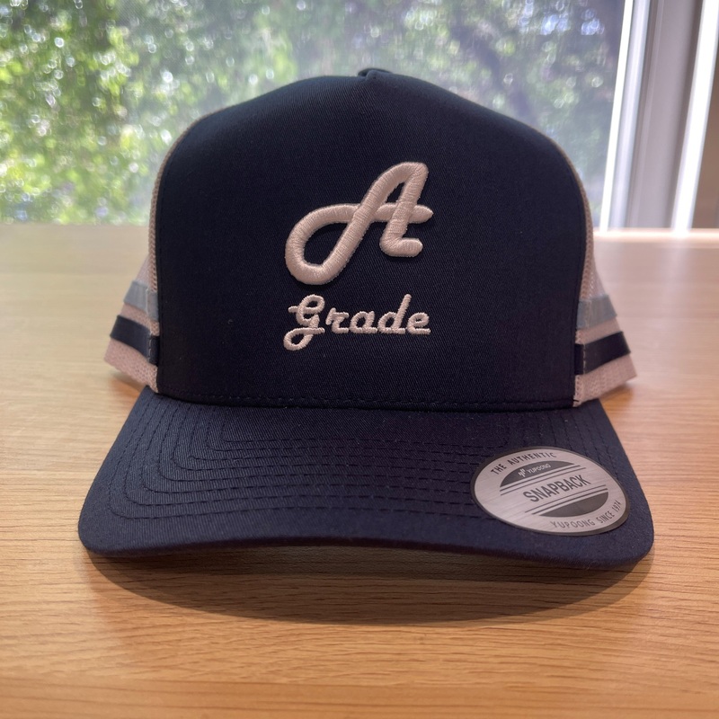 Macleod – “A Grade” Trucker Cap  – Navy & White