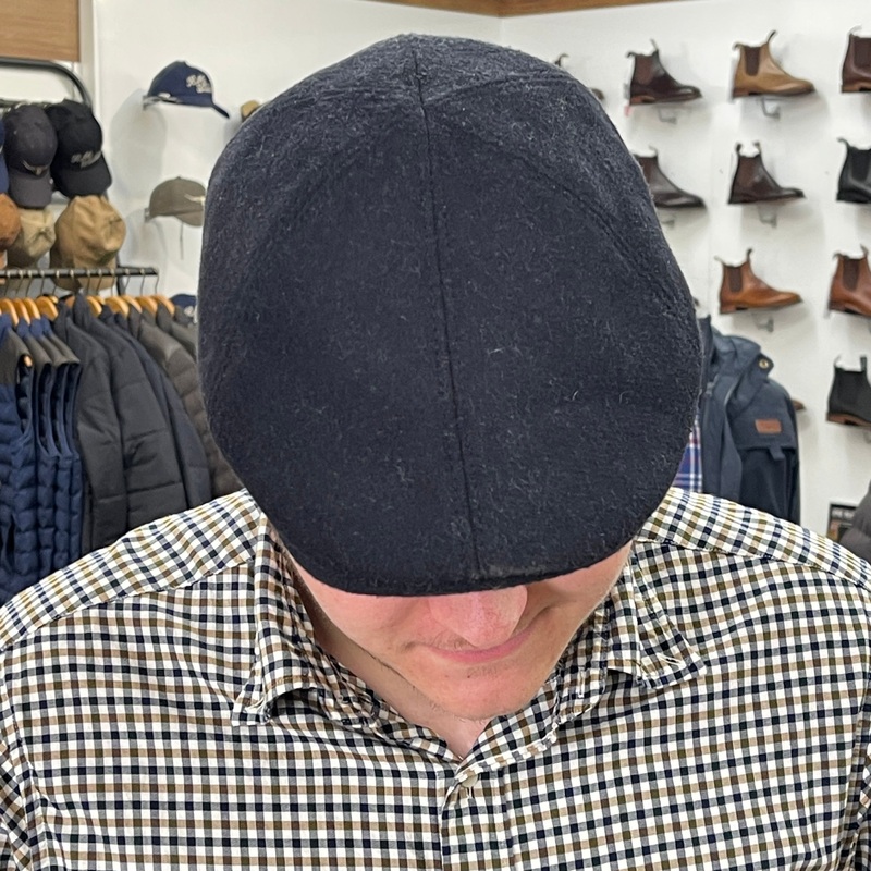 Avenel – Flat Cap – Wool – Marine Blue