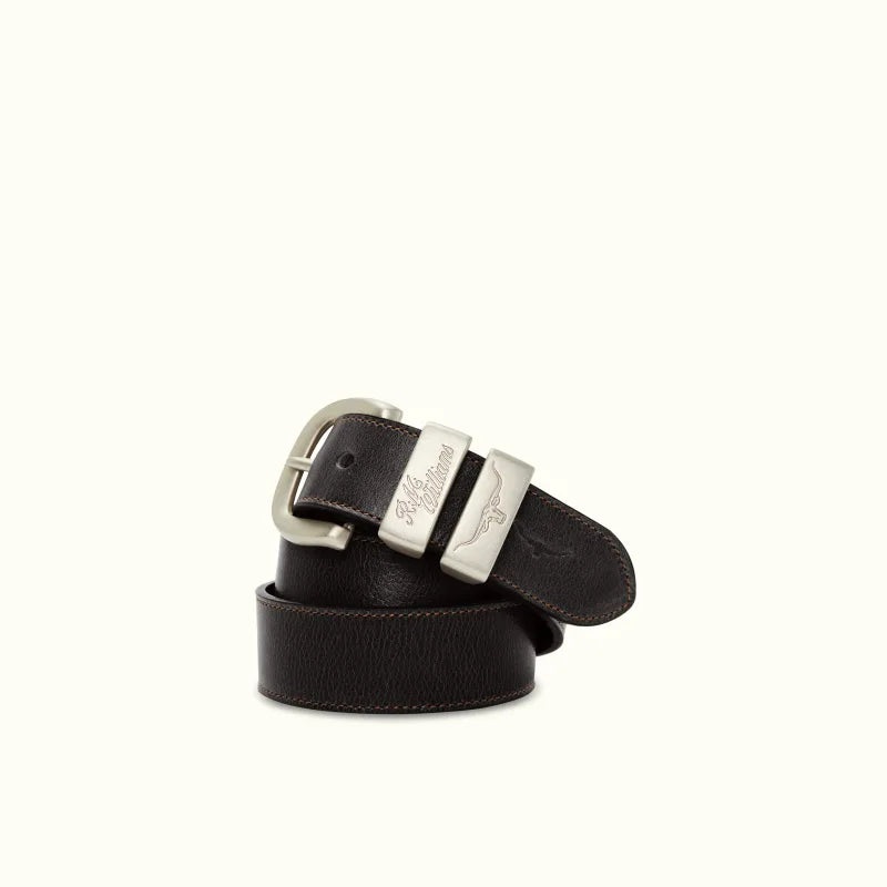 R.M.Williams – Drover Belt – Antique Brass Hardware – Chocolate