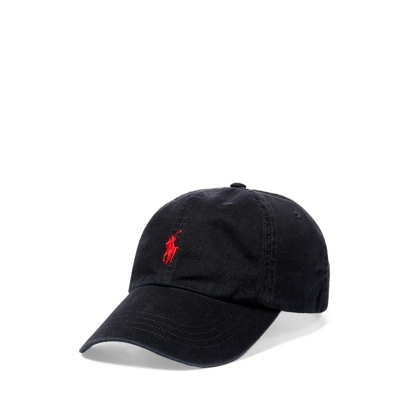 Polo Ralph Lauren – Chino Cap – Black with Red Pony