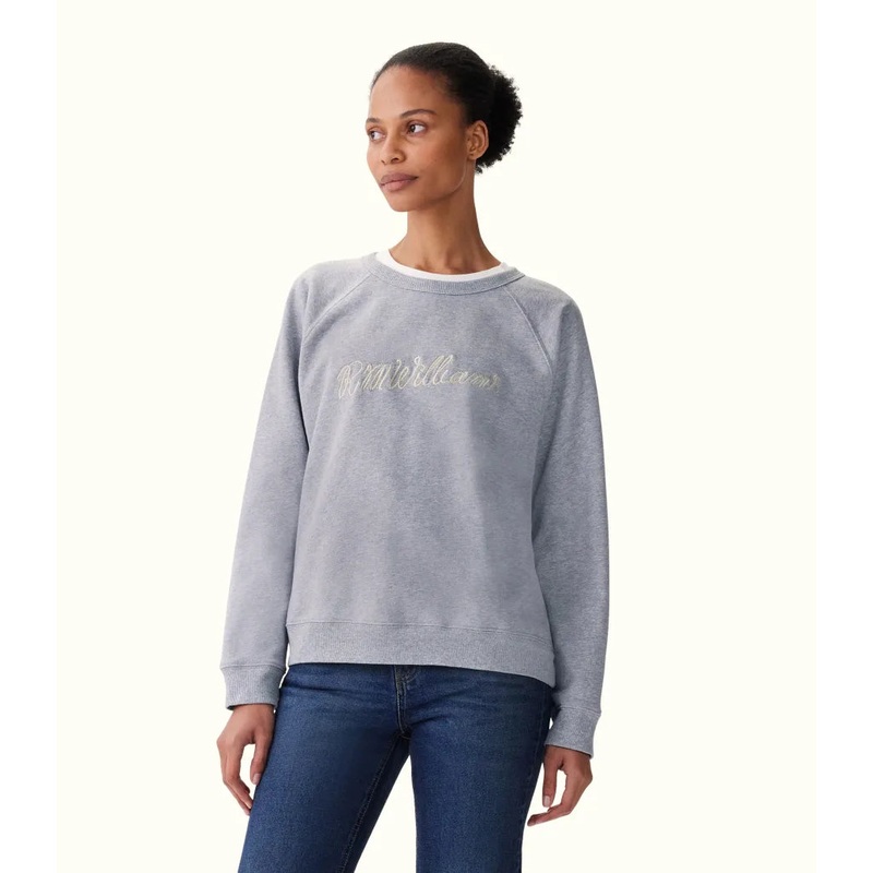 R.M.Williams – Rope Raglan Crew – Grey Marle