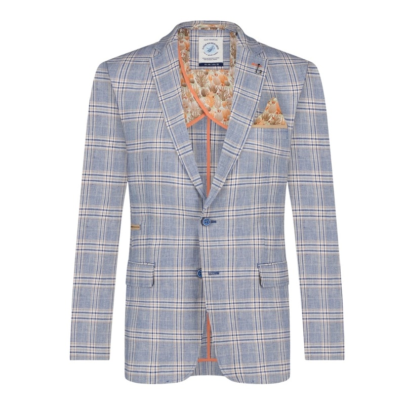 A Fish Named Fred – Big Check Sports Coat – Blue
