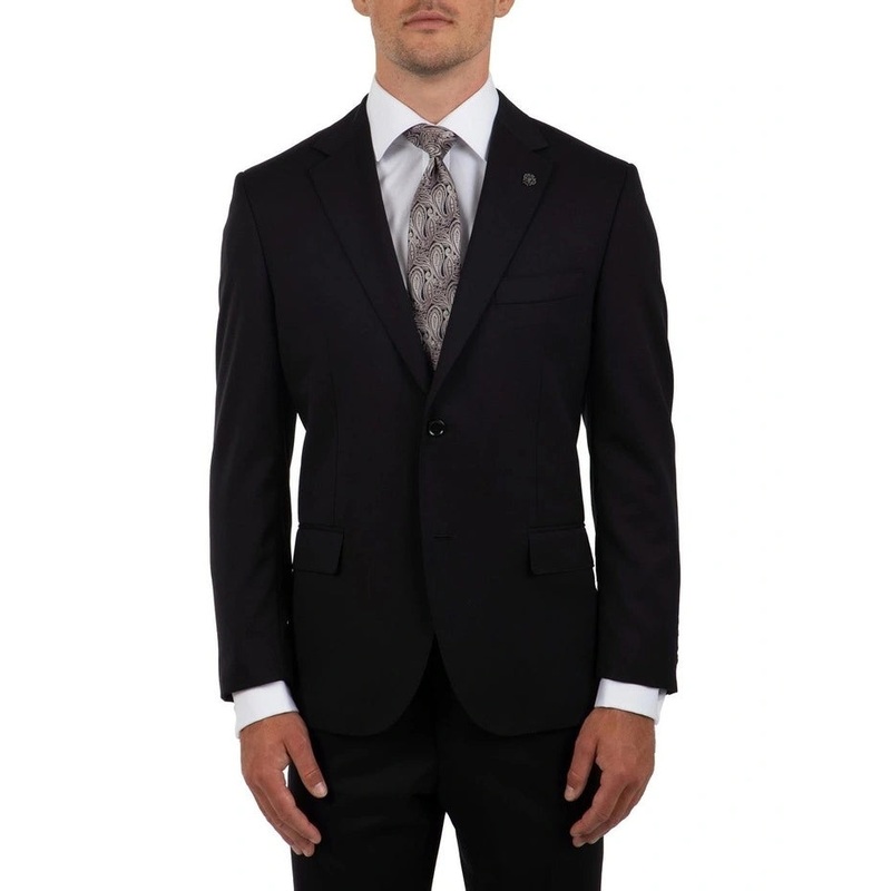 Cambridge – Morse Pure Wool Suit Jacket – Black | Bright Navy