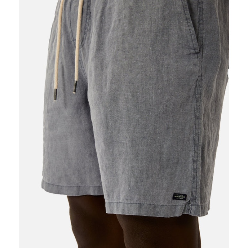 Industrie – The Marina Linen Short – OD Mid Indigo
