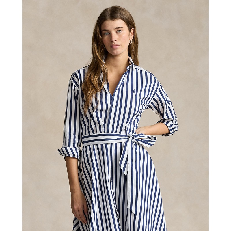 Polo Ralph Lauren – Long Sleeve Ela Day Dress – Navy/White