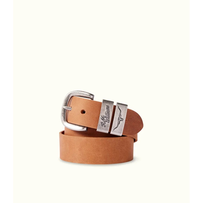 R.M.Williams – Drover Belt – Antique Nickel Hardware – Vintage Brown