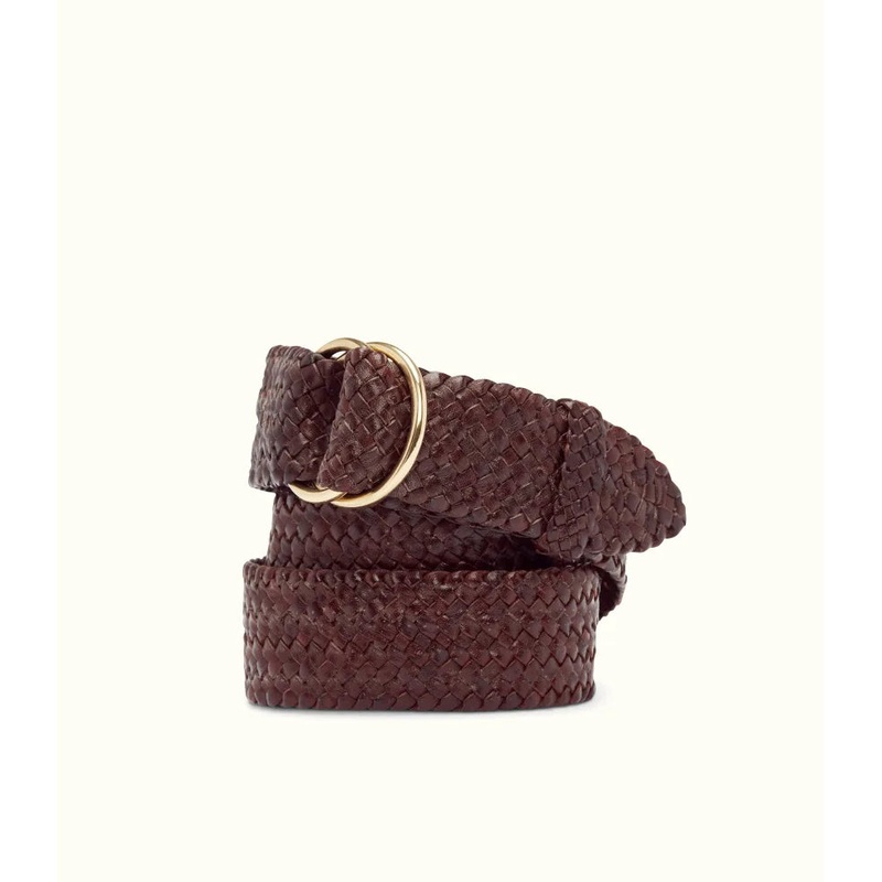 R.M.Williams – Hand Plaited Leather ‘O’ Ring Belt – Brown