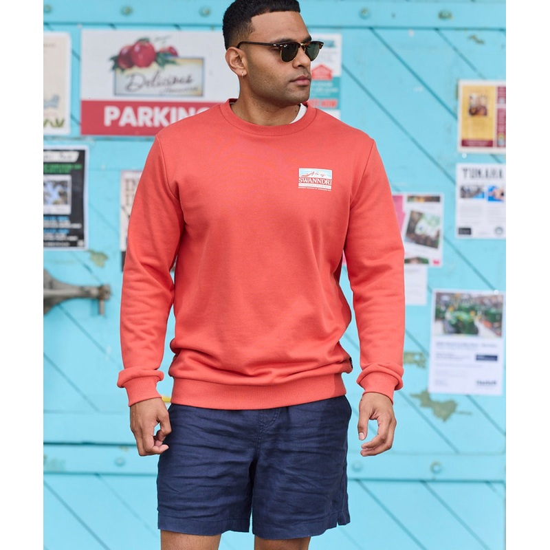 Swanndri – Neville Linen Short – Navy | Taupe