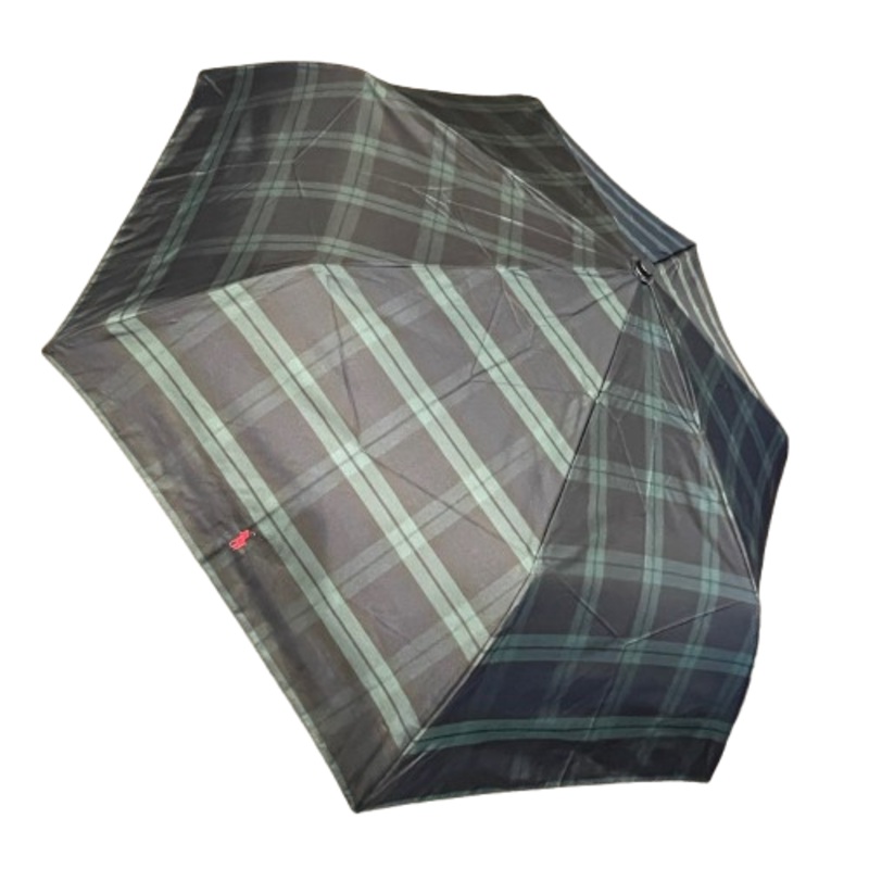 Polo Ralph Lauren – Plaid Pony Collapsible Umbrella – Green & Black